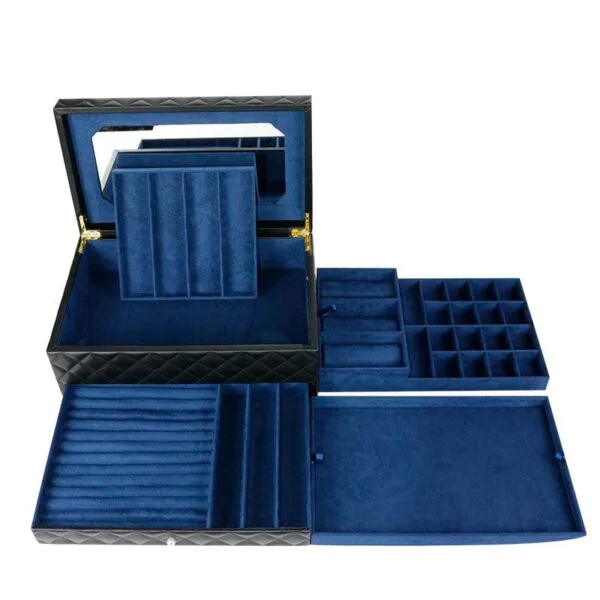 Black Leather Jewelry Box