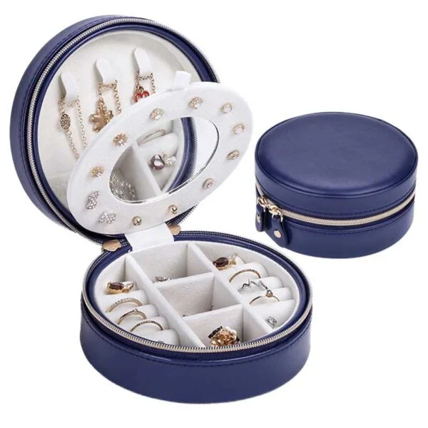 Round Travel Jewelry Case