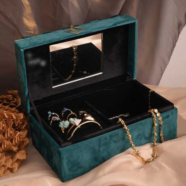 Blue Velvet Jewelry Box