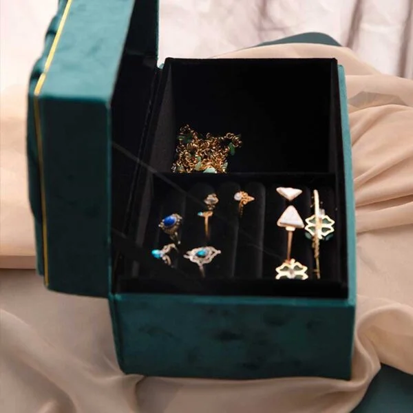 Blue Velvet Jewelry Box