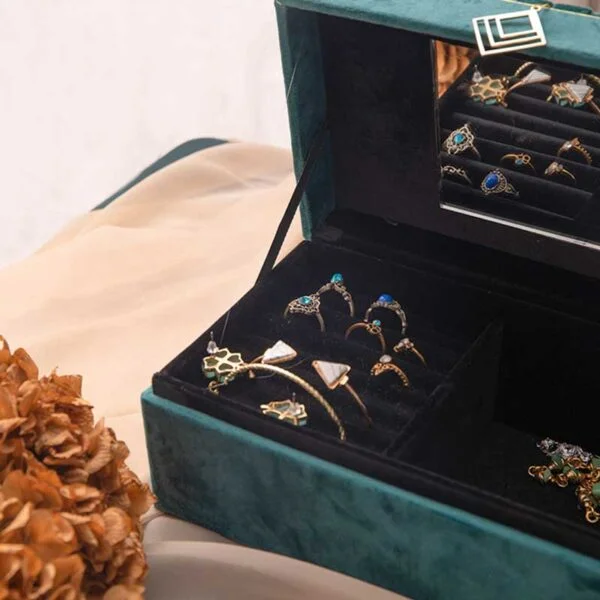 Blue Velvet Jewelry Box