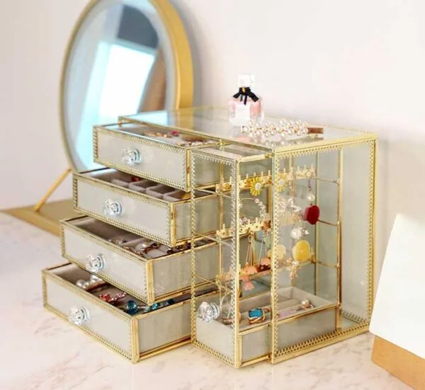 Large Glass Jewelry Box