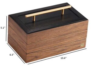 wood jewelry box with tray