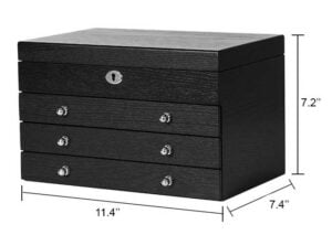 Wooden Jewelry Box With Mirror
