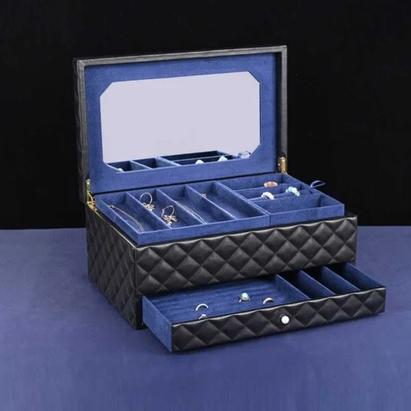 Black Leather Jewelry Box