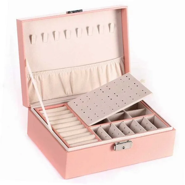 Leather girls jewelry box