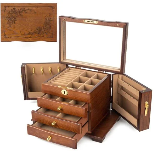 vintage wooden jewelry box