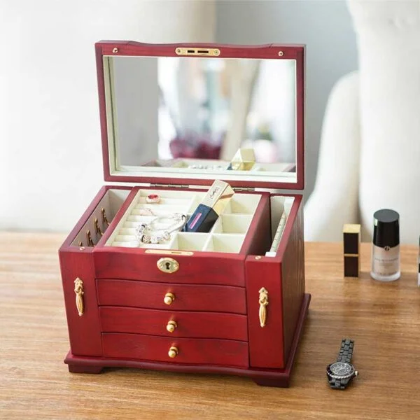 vintage wooden jewelry box