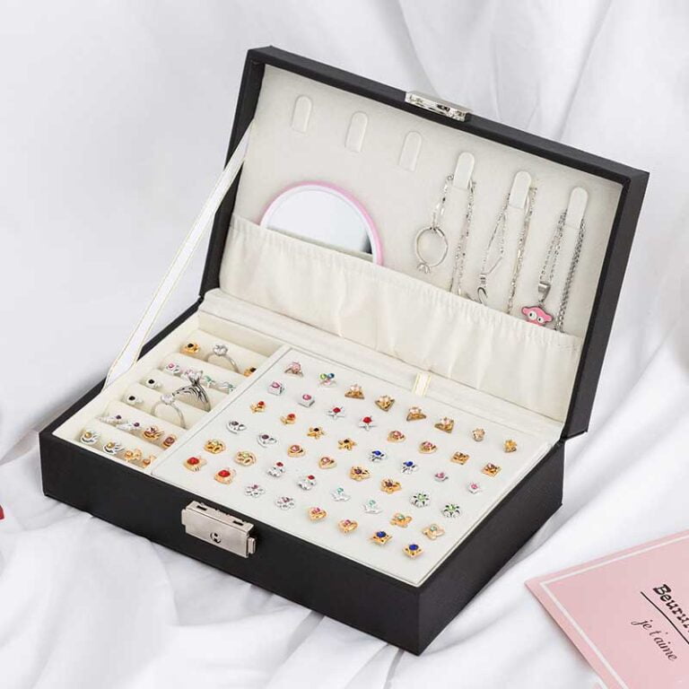 Faux Leather Jewelry Box