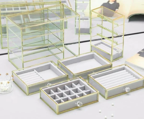Large Glass Jewelry Box