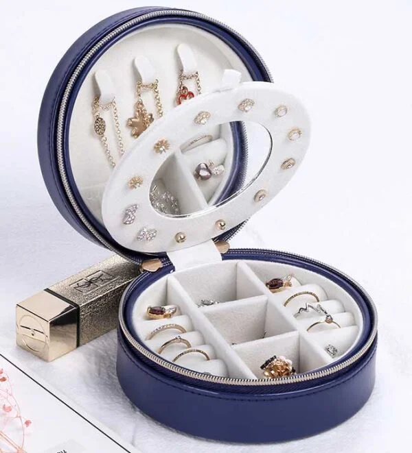 Round Travel Jewelry Case