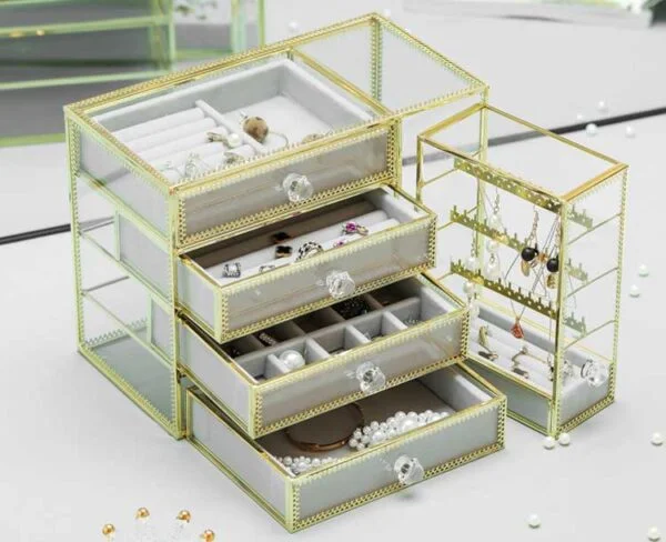 Large Glass Jewelry Box