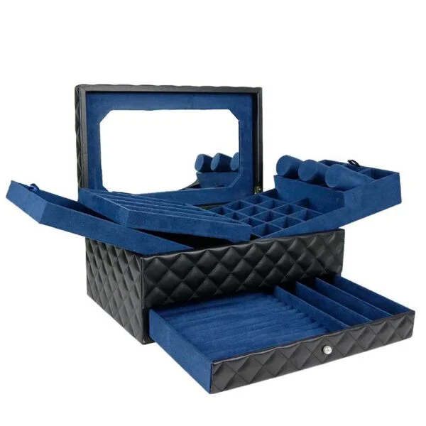 Black Leather Jewelry Box