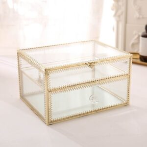 Gold Glass Jewelry Box